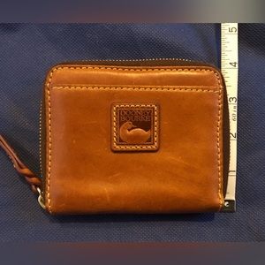 SOLD! Dooney & Bourke Florentine Small Zip Around Wallet, Natural
